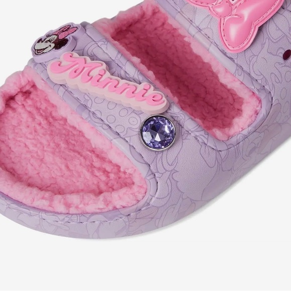 CROCS Kids Lavender and Pink Slippers - Picture 2 of 2
